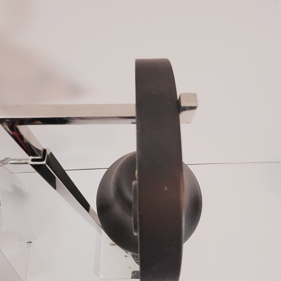 1950s Captains Bell Wall Mounted Black Metal Leather Cord NOS with Box Clang - Picture 9 of 11